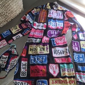 MESH LICENSE PLATE MULTICOLOR BODYCON DRESS🍭